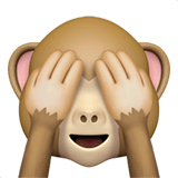 See-no-evil Monkey emoji, Apple, iOS 17.4