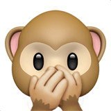 Speak-no-evil Monkey emoji, Apple, iOS 17.4