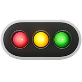 Horizontal Traffic Light emoji, Apple, iOS 17.4