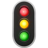 Vertical Traffic Light emoji, Apple, iOS 17.4