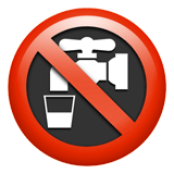 Non-potable Water emoji, Apple, iOS 17.4