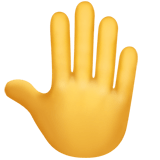 Raised Back of Hand emoji, Apple, iOS 17.4