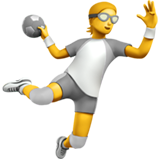 Person Playing Handball emoji, Apple, iOS 17.4