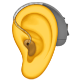 Ear with Hearing Aid emoji, Apple, iOS 17.4