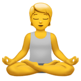 Person in Lotus Position emoji, Apple, iOS 17.4