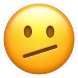 Face With Diagonal Mouth emoji, Apple, iOS 17.4