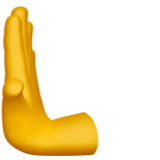 Leftwards Pushing Hand emoji, Apple, iOS 17.4