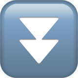 Fast Down Button emoji, Apple, iOS 17.4