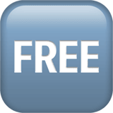 Free Button emoji, Apple, iOS 18.4