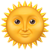 Sun with Face emoji, Apple, iOS 18.4