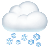 Cloud with Snow emoji, Apple, iOS 18.4