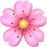 Cherry Blossom emoji, Apple, iOS 18.4