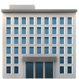 Office Building emoji, Apple, iOS 18.4