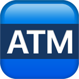 Atm Sign emoji, Apple, iOS 18.4