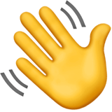 Waving Hand emoji, Apple, iOS 18.4