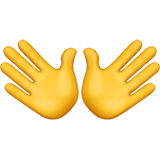 Open Hands emoji, Apple, iOS 18.4