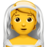Person with Veil emoji, Apple, iOS 18.4