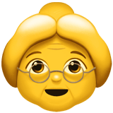 Old Woman emoji, Apple, iOS 18.4