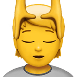 Person Getting Massage emoji, Apple, iOS 18.4