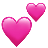 Two Hearts emoji, Apple, iOS 18.4