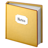 Notebook with Decorative Cover emoji, Apple, iOS 18.4