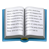 Open Book emoji, Apple, iOS 18.4