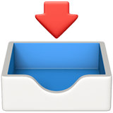 Inbox Tray emoji, Apple, iOS 18.4