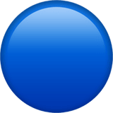 Blue Circle emoji, Apple, iOS 18.4