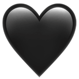 Black Heart emoji, Apple, iOS 18.4