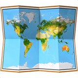 World Map emoji, Apple, iOS 18.4