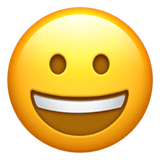 Grinning Face emoji, Apple, iOS 18.4