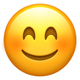 Smiling Face with Smiling Eyes emoji, Apple, iOS 18.4