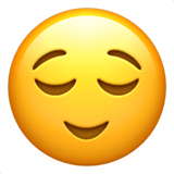 Relieved Face emoji, Apple, iOS 18.4