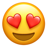 Smiling Face with Heart-eyes emoji, Apple, iOS 18.4
