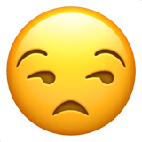 Unamused Face emoji, Apple, iOS 18.4