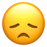 Disappointed Face emoji, Apple, iOS 18.4