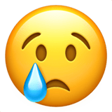 Crying Face emoji, Apple, iOS 18.4