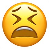 Tired Face emoji, Apple, iOS 18.4
