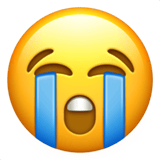 Loudly Crying Face emoji, Apple, iOS 18.4