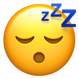 Sleeping Face emoji, Apple, iOS 18.4