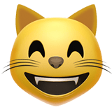 Grinning Cat with Smiling Eyes emoji, Apple, iOS 18.4