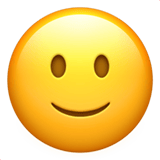 Slightly Smiling Face emoji, Apple, iOS 18.4