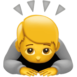 Person Bowing emoji, Apple, iOS 18.4