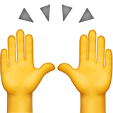 Raising Hands emoji, Apple, iOS 18.4