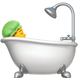 Person Taking Bath emoji, Apple, iOS 18.4