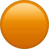 Orange Circle emoji, Apple, iOS 18.4