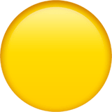 Yellow Circle emoji, Apple, iOS 18.4