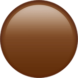 Brown Circle emoji, Apple, iOS 18.4