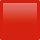 Red Square emoji, Apple, iOS 18.4