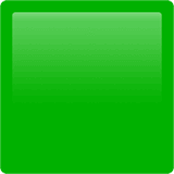 Green Square emoji, Apple, iOS 18.4
